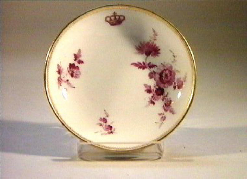 motivi decorativi floreali (piattino) - manifattura di Meissen (sec. XIX)