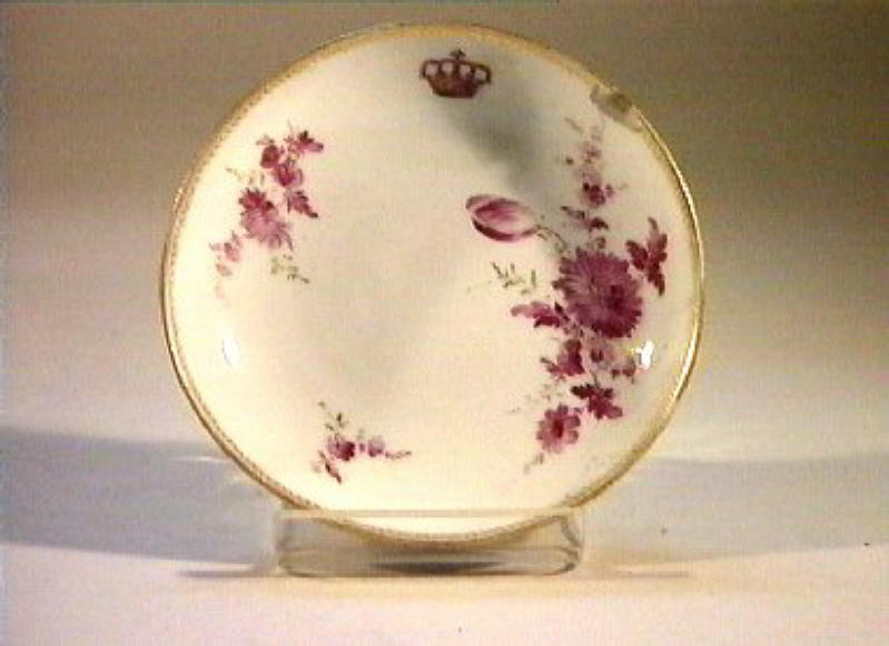 motivi decorativi floreali (piattino) - manifattura di Meissen (sec. XIX)