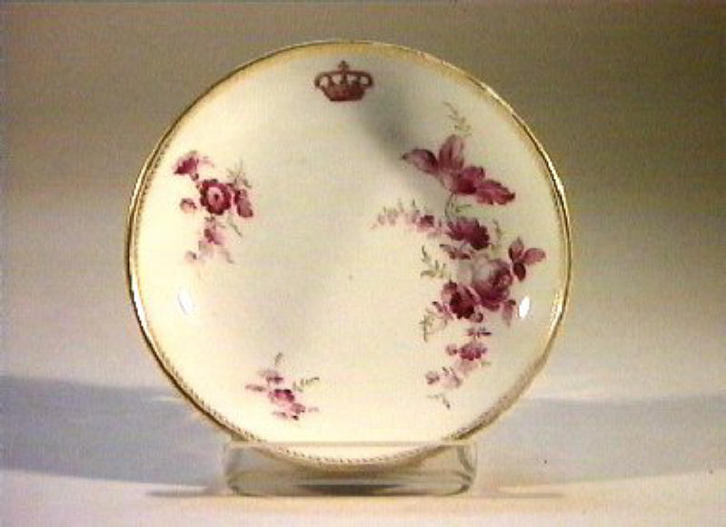 motivi decorativi floreali (piattino) - manifattura di Meissen (sec. XIX)