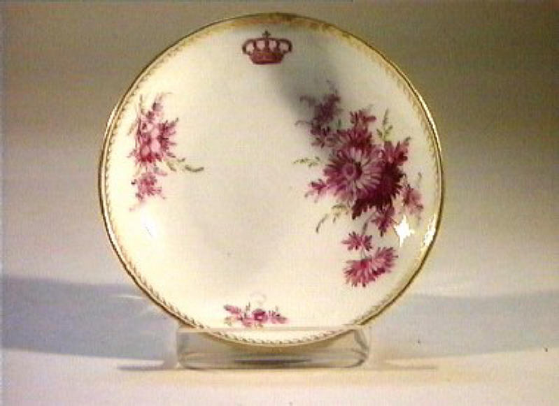 motivi decorativi floreali (piattino) - manifattura di Meissen (sec. XIX)