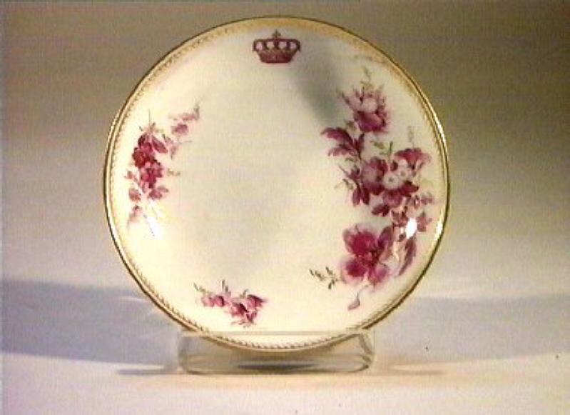 motivi decorativi floreali (piattino) - manifattura di Meissen (sec. XIX)