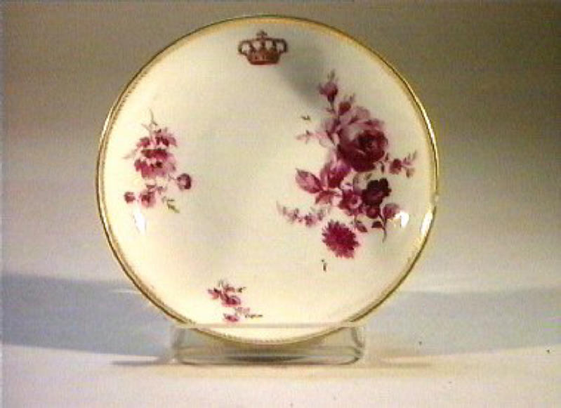 motivi decorativi floreali (piattino) - manifattura di Meissen (sec. XIX)