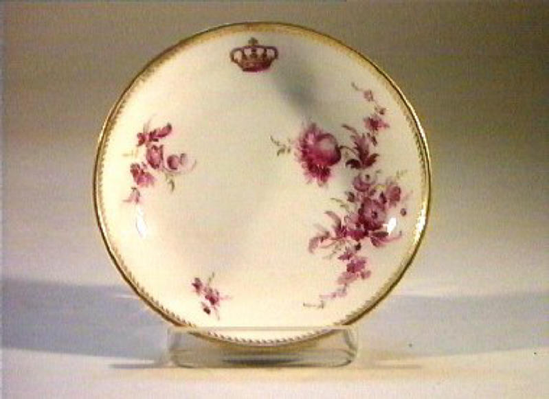 motivi decorativi floreali (piattino) - manifattura di Meissen (sec. XIX)