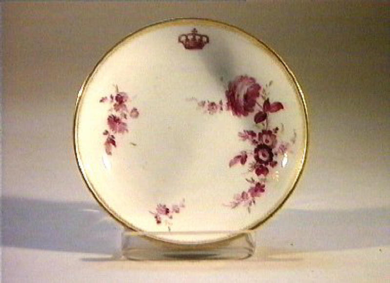 motivi decorativi floreali (piattino) - manifattura di Meissen (sec. XIX)