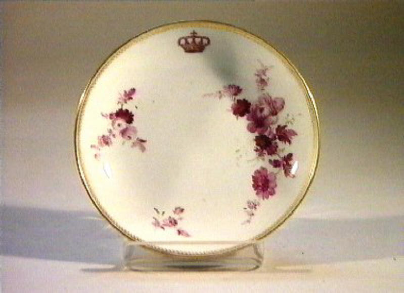 motivi decorativi floreali (piattino) - manifattura di Meissen (sec. XIX)