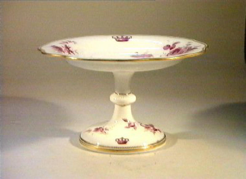 motivo decorativo floreale (alzata) - manifattura di Meissen (sec. XIX)