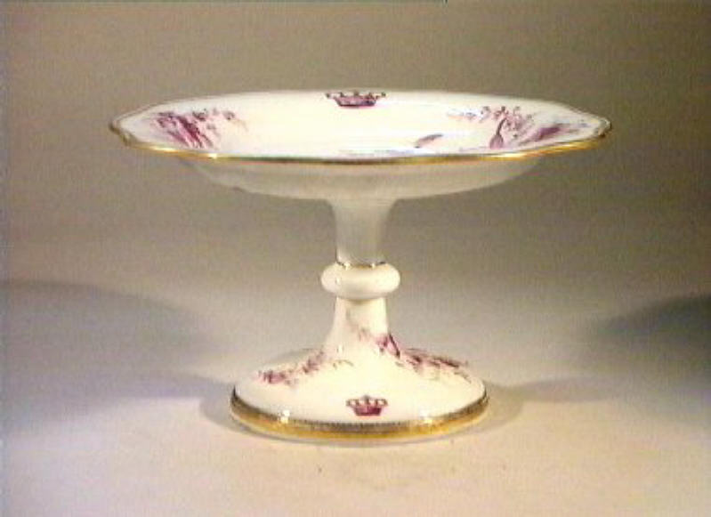 motivo decorativo floreale (alzata) - manifattura di Meissen (sec. XIX)