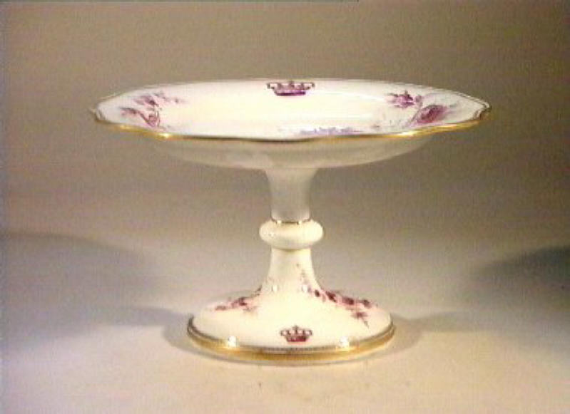 motivo decorativo floreale (alzata) - manifattura di Meissen (sec. XIX)