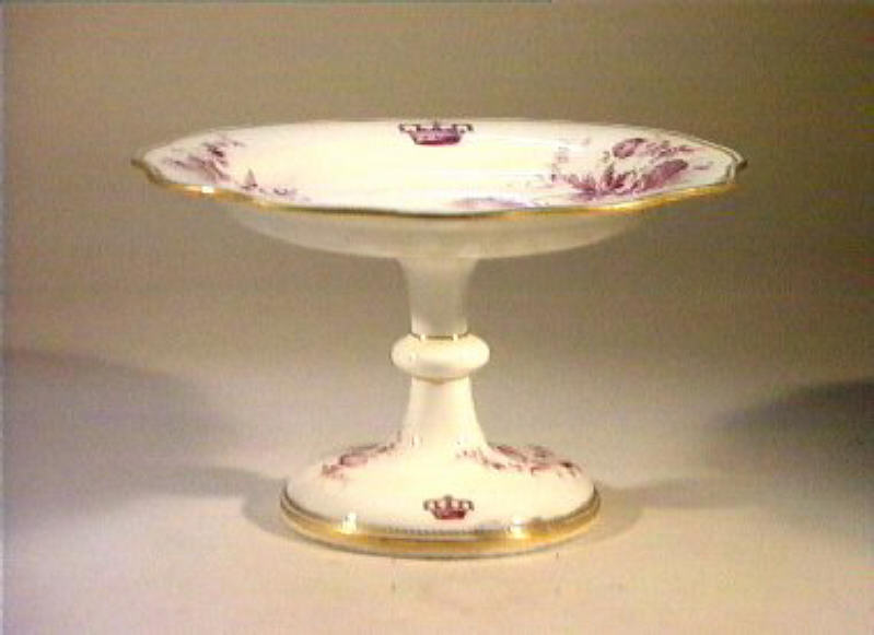 motivo decorativo floreale (alzata) - manifattura di Meissen (sec. XIX)