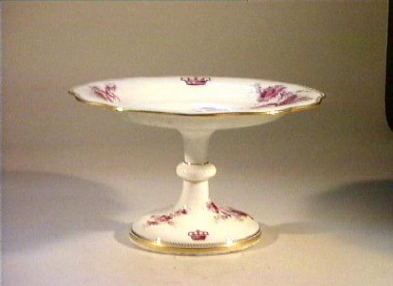 motivo decorativo floreale (alzata) - manifattura di Meissen (sec. XIX)