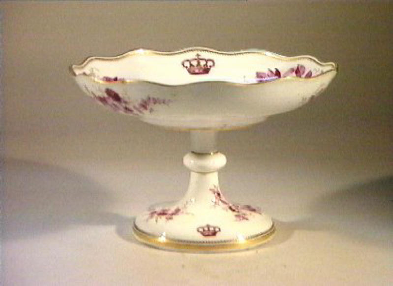 motivo decorativo floreale (alzata) - manifattura di Meissen (sec. XIX)