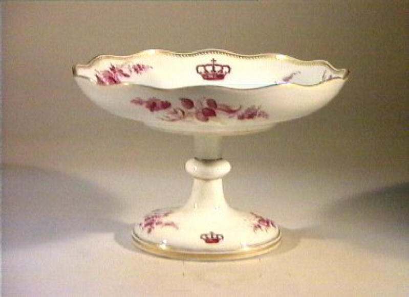 motivo decorativo floreale (alzata) - manifattura di Meissen (sec. XIX)