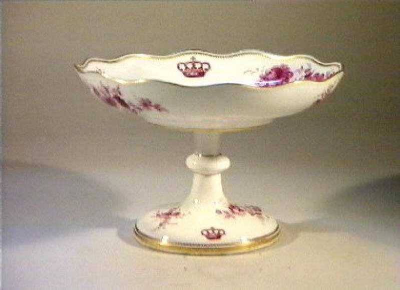 motivo decorativo floreale (alzata) - manifattura di Meissen (sec. XIX)