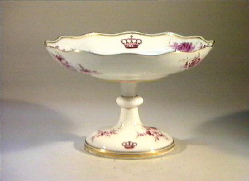 motivo decorativo floreale (alzata) - manifattura di Meissen (sec. XIX)