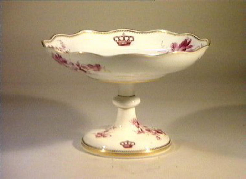 motivo decorativo floreale (alzata) - manifattura di Meissen (sec. XIX)