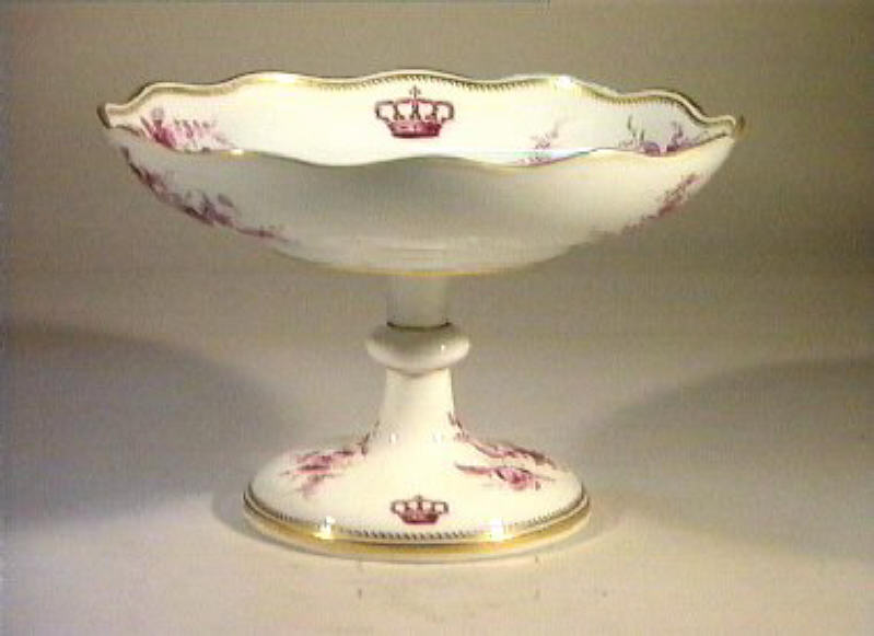 motivo decorativo floreale (alzata) - manifattura di Meissen (sec. XIX)