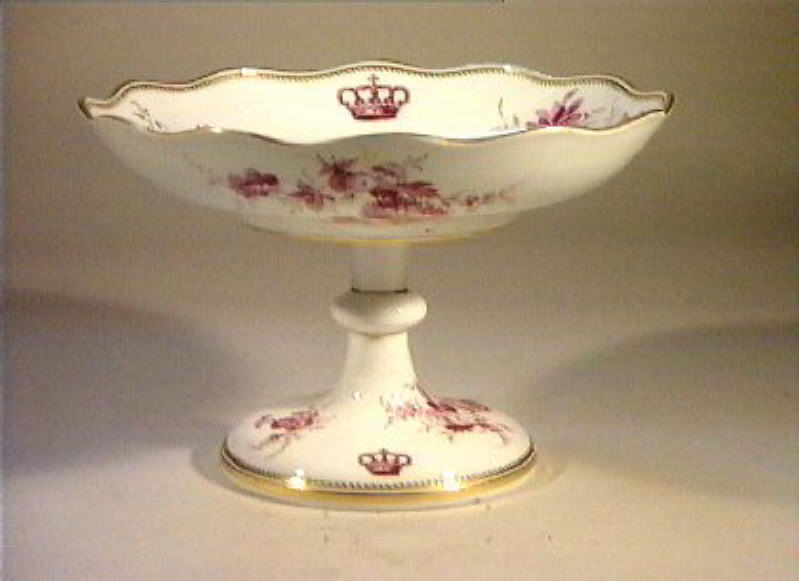 motivo decorativo floreale (alzata) - manifattura di Meissen (sec. XIX)