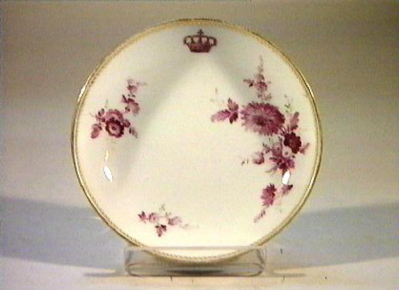 motivo decorativo floreale (piattino) - manifattura di Meissen (sec. XIX)