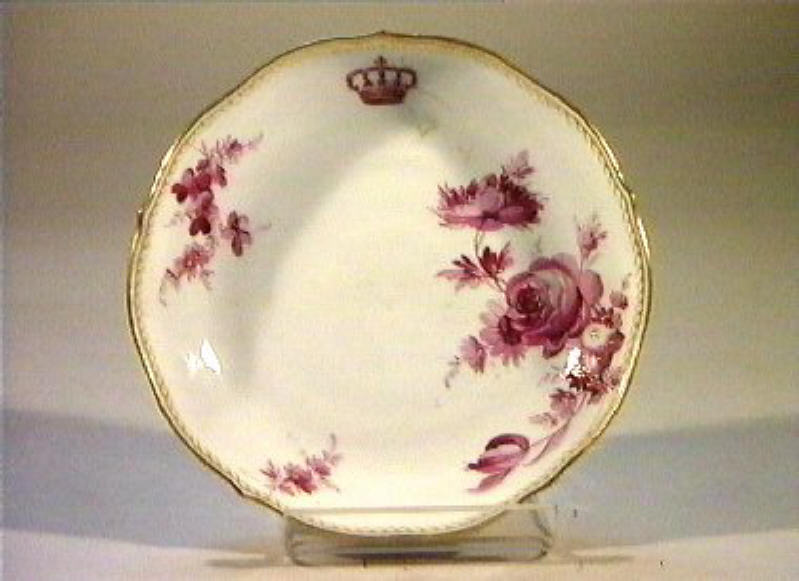 motivo decorativo floreale (piattino) - manifattura di Meissen (sec. XIX)