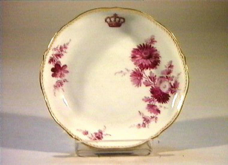 motivo decorativo floreale (piattino) - manifattura di Meissen (sec. XIX)