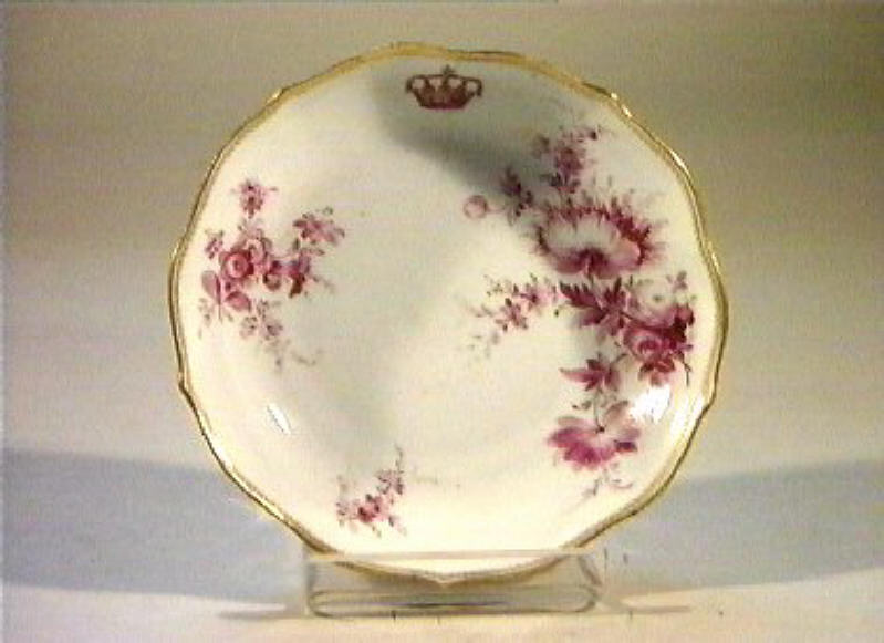 motivo decorativo floreale (piattino) - manifattura di Meissen (sec. XIX)