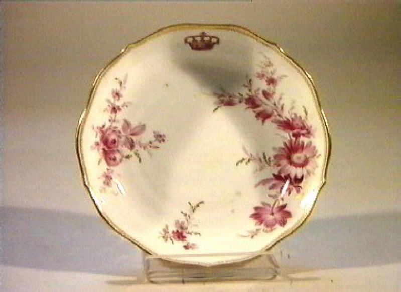 motivo decorativo floreale (piattino) - manifattura di Meissen (sec. XIX)