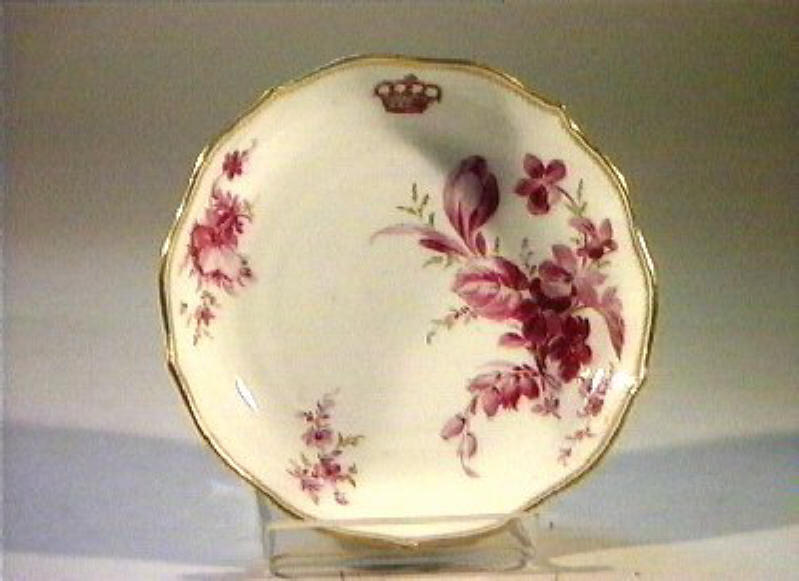 motivo decorativo floreale (piattino) - manifattura di Meissen (sec. XIX)