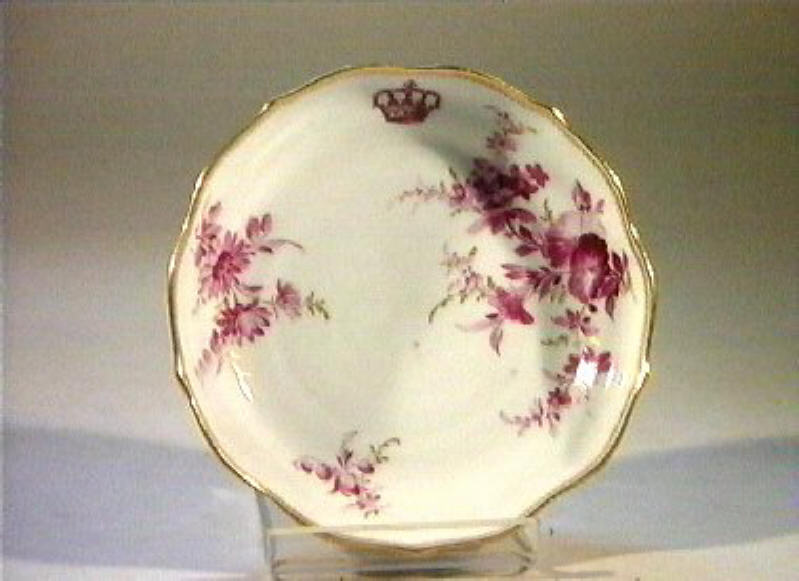 motivo decorativo floreale (piattino) - manifattura di Meissen (sec. XIX)