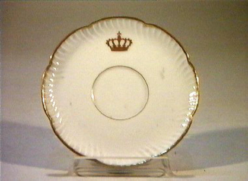 corona Savoia (piattino) - manifattura Richard-Ginori (sec. XIX)