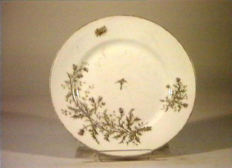 motivi decorativi vegetali e animali (piatto) - manifattura Ch. Pillivuyt (sec. XIX)