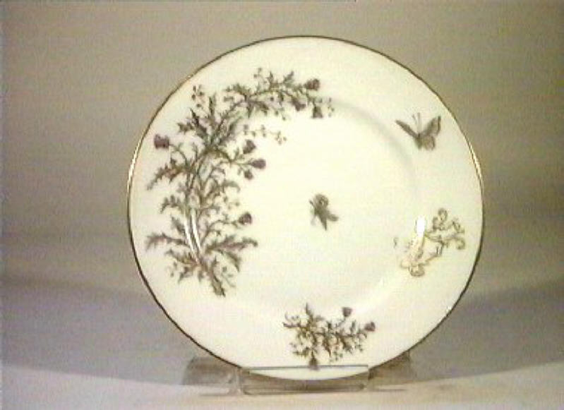 motivi decorativi vegetali e animali (piatto) - manifattura Ch. Pillivuyt (sec. XIX)