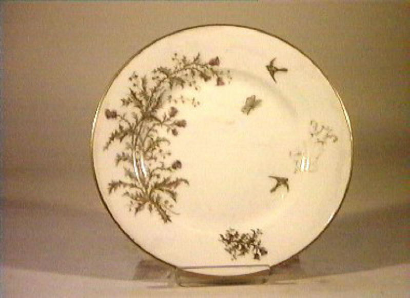motivi decorativi vegetali e animali (piatto) - manifattura Ch. Pillivuyt (sec. XIX)