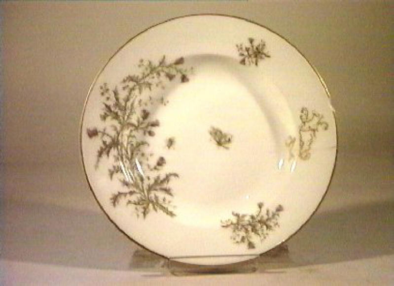 motivi decorativi vegetali e animali (piatto fondo) - manifattura Ch. Pillivuyt (sec. XIX)