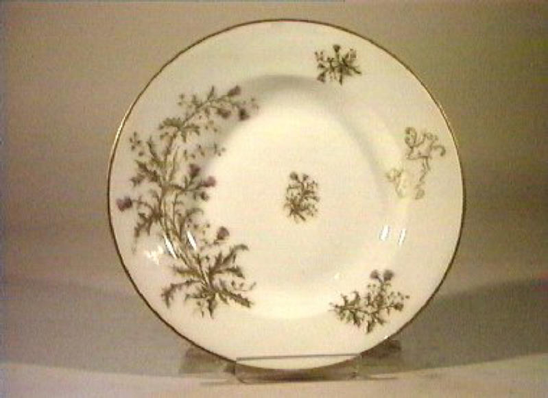 motivi decorativi vegetali e animali (piatto fondo) - manifattura Ch. Pillivuyt (sec. XIX)