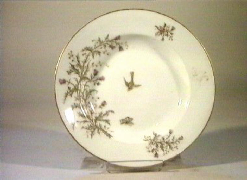 motivi decorativi vegetali e animali (piatto fondo) - manifattura Ch. Pillivuyt (sec. XIX)