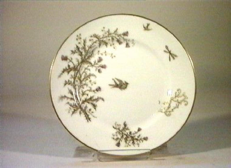 motivi decorativi vegetali e animali (piatto) - manifattura Ch. Pillivuyt (sec. XIX)