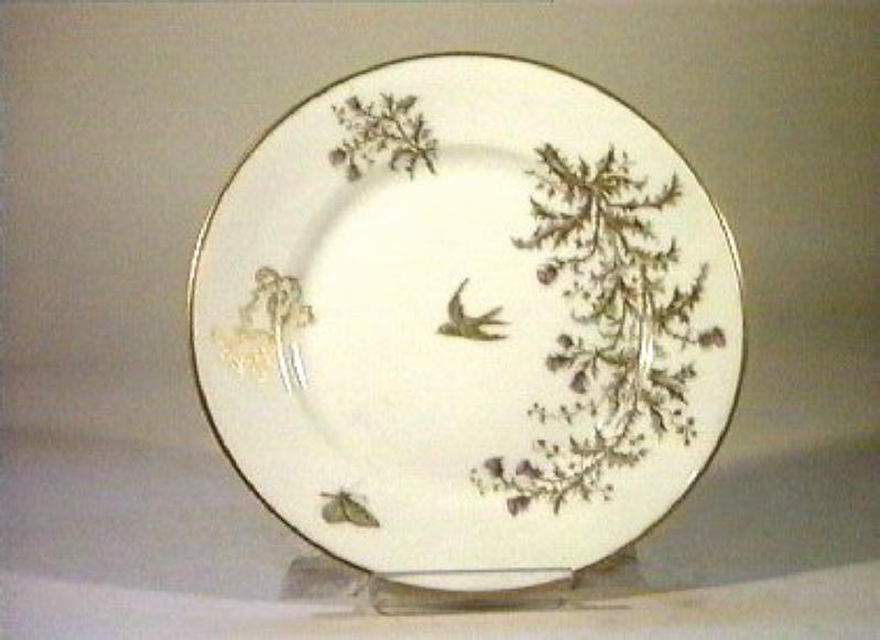motivi decorativi vegetali e animali (piatto) - manifattura Ch. Pillivuyt (sec. XIX)