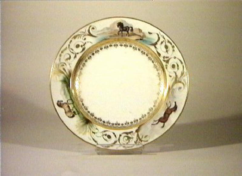 motivi decorativi vegetali (piatto) di Giovine Raffaele (sec. XIX)