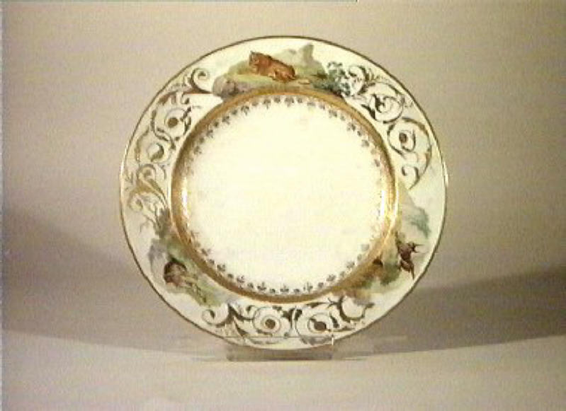 motivi decorativi vegetali (piatto) di Giovine Raffaele (sec. XIX)