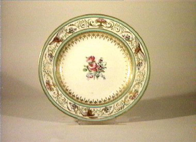 motivo decorativo floreale (piatto) di Giovine Raffaele (sec. XIX)