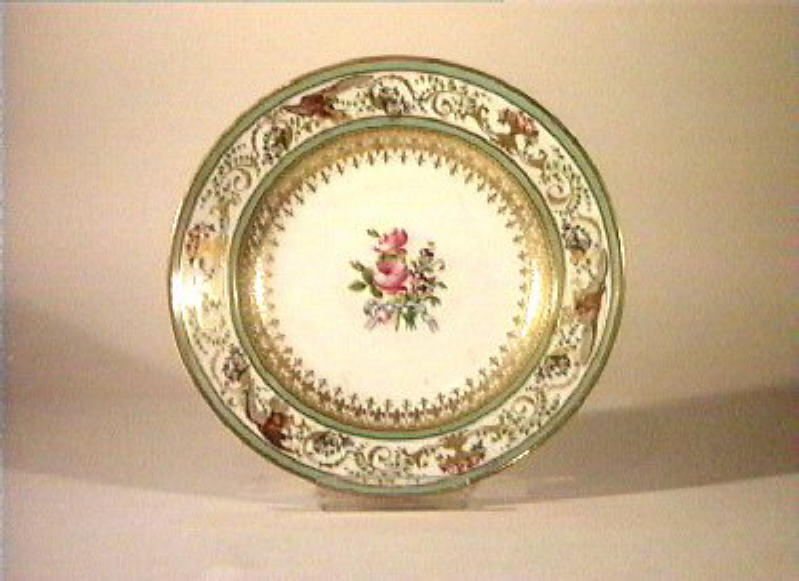 motivo decorativo floreale (piatto) di Giovine Raffaele (sec. XIX)