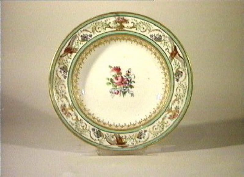 motivo decorativo floreale (piatto) di Giovine Raffaele (sec. XIX)