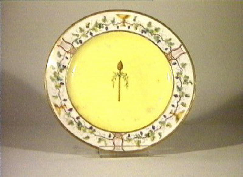 motivo decorativo floreale (piatto) - manifattura di Sèvres (secc. XVIII/ XIX)