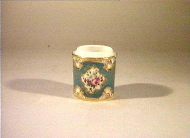 motivo decorativo floreale (scatola) - manifattura parigina (sec. XIX)