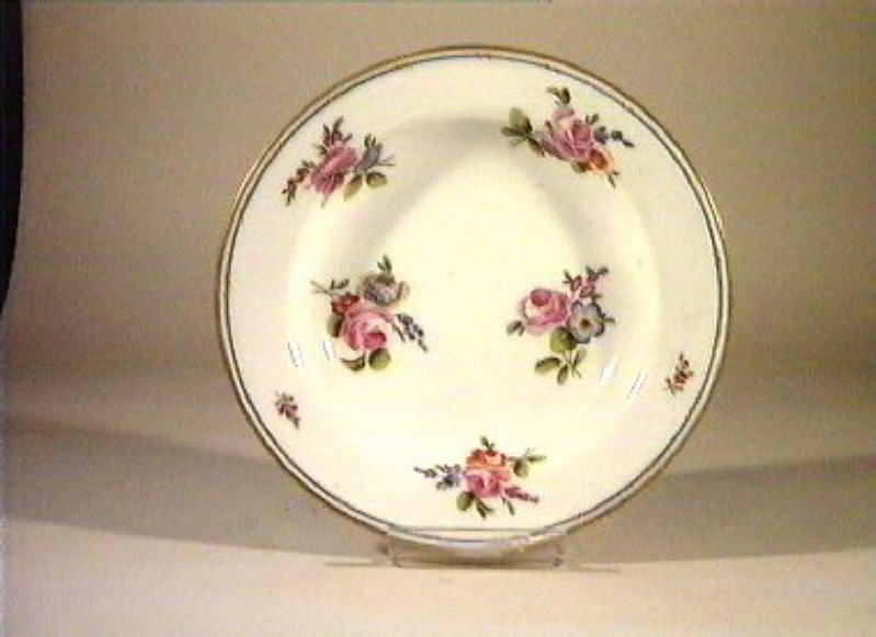 motivo decorativo floreale (piatto) - manifattura Poulard Prad (sec. XIX)