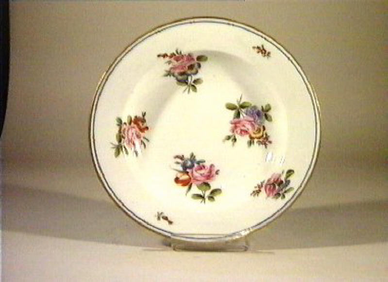 motivo decorativo floreale (piatto) - manifattura Poulard Prad (sec. XIX)