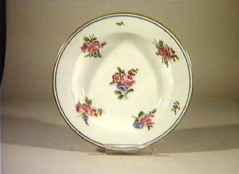 motivo decorativo floreale (piatto) - manifattura Poulard Prad (sec. XIX)