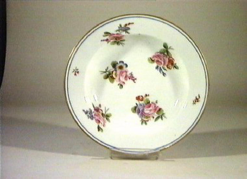 motivo decorativo floreale (piatto) - manifattura Poulard Prad (sec. XIX)