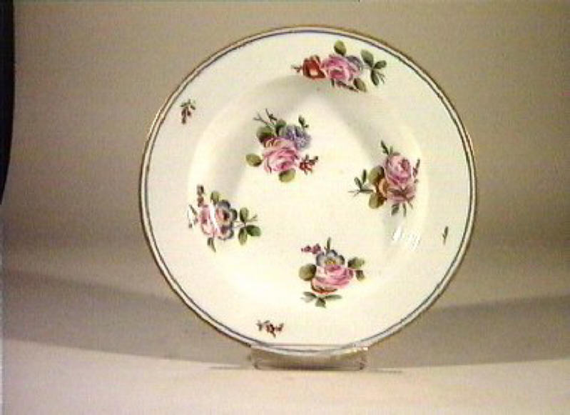 motivo decorativo floreale (piatto) - manifattura Poulard Prad (sec. XIX)