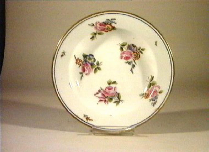 motivo decorativo floreale (piatto) - manifattura Poulard Prad (sec. XIX)